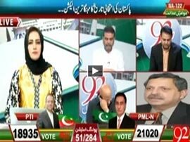 Awam Ki Adalat NA-122 on 92 News - 11th October 2015